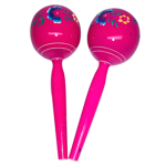 El Cometa - Maracas Madrono Redondas Extragrandes Floreadas Mod.33