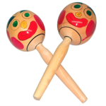 El Cometa - Maracas Madrono Redondas Extragrandes Natural Mod.35